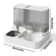Automatic Cat Feeder Water Dispenser All in One Plastic Bowl for Cats and Dogs - Pink V528-PET-FEEDER-PINK-601529