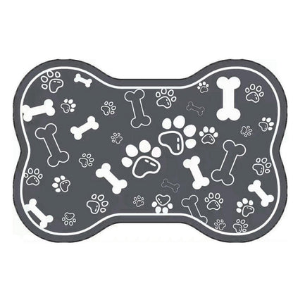 Pet Feeding Mat Non-slip Diatom Mud Absorbent Dirt-resistant Waterproof Placemat - Black-60x90cm V528-PET-FEEDING-MAT-BLACK-60-90-227847