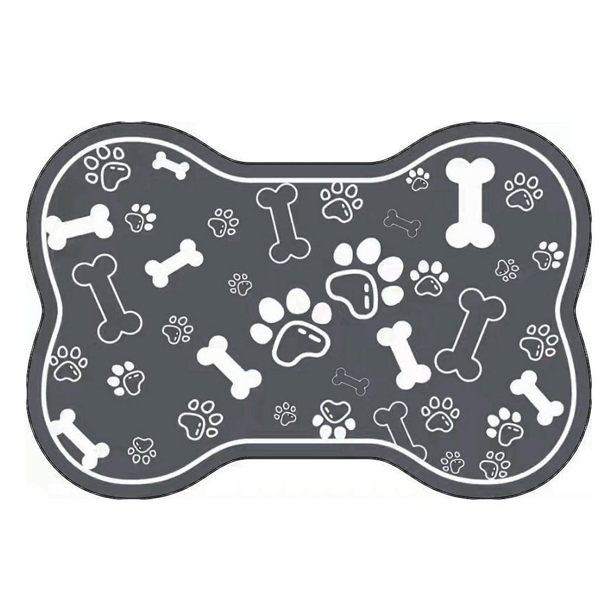 Pet Feeding Mat Non-slip Diatom Mud Absorbent Dirt-resistant Waterproof Placemat - Grey-40x60cm V528-PET-FEEDING-MAT-GREY-40-60-134696
