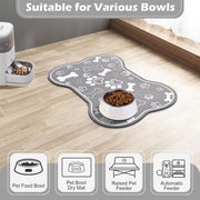 Pet Feeding Mat Non-slip Diatom Mud Absorbent Dirt-resistant Waterproof Placemat - Grey-60x90cm V528-PET-FEEDING-MAT-GREY-60-90-734811