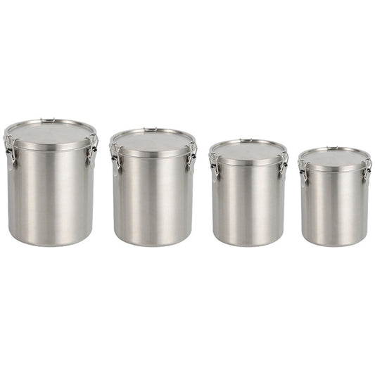 Stainless Steel Pet Food Storage Bucket Dog Cat Grain Container Bin Kitchen - 1000ml V528-PET-FOOD-PAIL-1000ML-153043