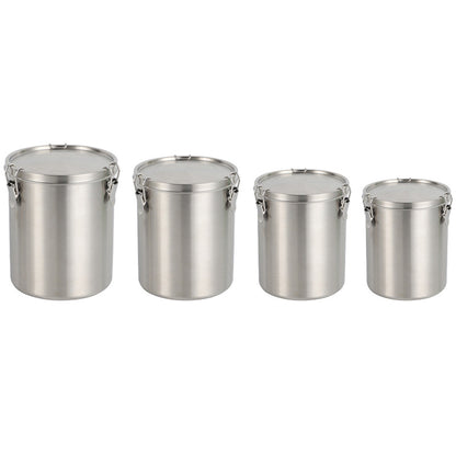 Stainless Steel Pet Food Storage Bucket Dog Cat Grain Container Bin Kitchen - 2500ml V528-PET-FOOD-PAIL-2500ML-572147