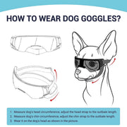 Pet Dog Sunglasses Goggles UV Eye Shield for Small Dogs Outdoor Travel Sunshade - Blue V528-PET-GLASSES-BLUE-271924