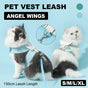 Pet Angel Wings Dog Vest Leash Cat Harness Anti-Break Walking Dog Leash Set - Blue-M V528-PET-HARNESS-BLUE-M-219789