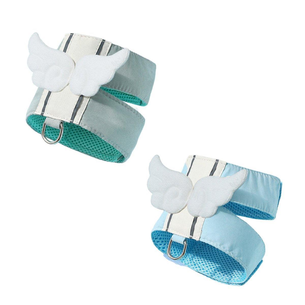 Pet Angel Wings Dog Vest Leash Cat Harness Anti-Break Walking Dog Leash Set - Blue-M V528-PET-HARNESS-BLUE-M-219789