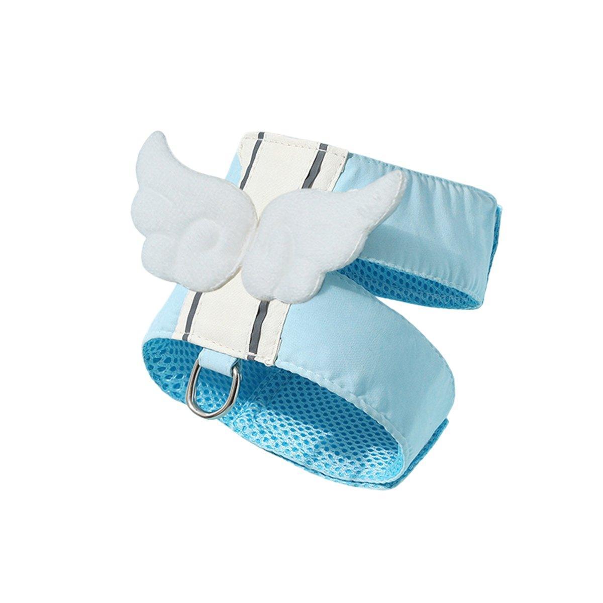 Pet Angel Wings Dog Vest Leash Cat Harness Anti-Break Walking Dog Leash Set - Blue-S V528-PET-HARNESS-BLUE-S-979178