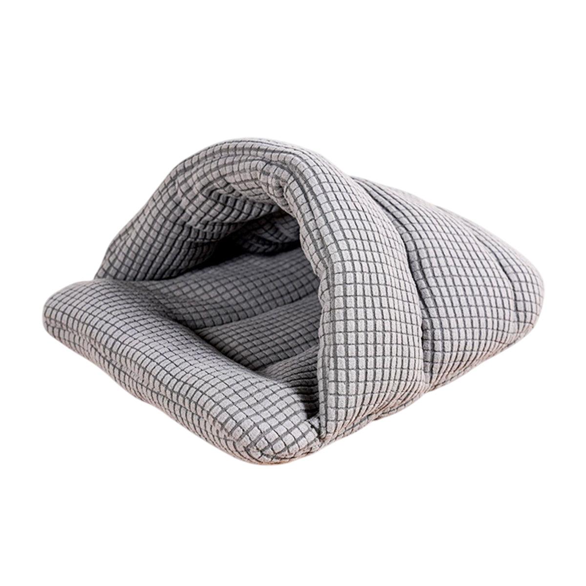 Pet Kennel Sleeping Bag Semi Enclosed Bed for Small Animals Cats and Puppies - Blue V528-PET-HOUSE-BLUE-159714
