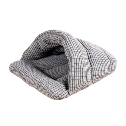 Pet Kennel Sleeping Bag Semi Enclosed Bed for Small Animals Cats and Puppies - Blue V528-PET-HOUSE-BLUE-159714