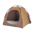 Folding Camping Pet Tent for Cats Puppy Bed Indoor Cat Nest Dog Cave Style House - Coffee V528-PET-HOUSE-COFFEE-L-596101