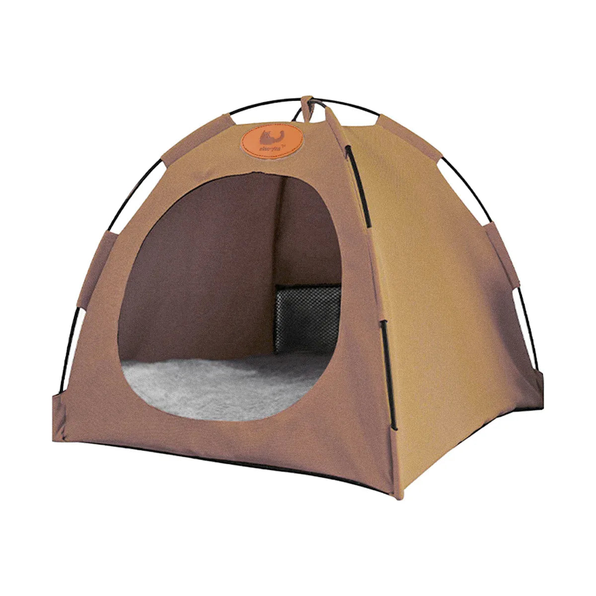 Folding Camping Pet Tent for Cats Puppy Bed Indoor Cat Nest Dog Cave Style House - Coffee V528-PET-HOUSE-COFFEE-L-596101
