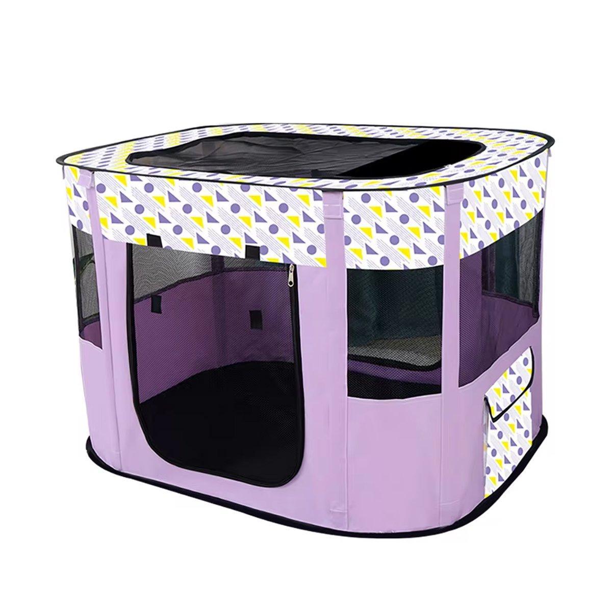 Foldable Cat Dog Kennel Pet Delivery Cage Portable Pet Fence Tent - Cyan-M V528-PET-HOUSE-CYAN-M-228979