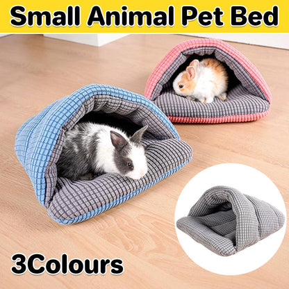 Pet Kennel Sleeping Bag Semi Enclosed Bed for Small Animals Cats and Puppies - Grey V528-PET-HOUSE-GREY-532591