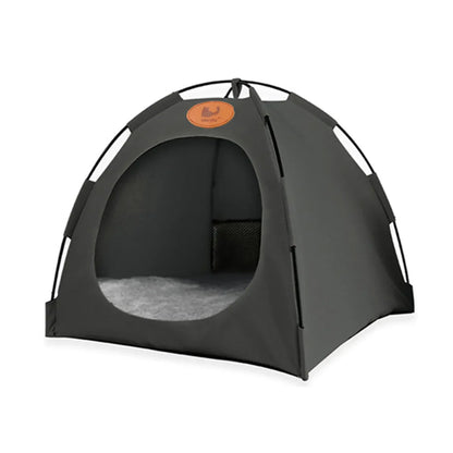 Folding Camping Pet Tent for Cats Puppy Bed Indoor Cat Nest Dog Cave Style House - Grey V528-PET-HOUSE-GREY-L-783239