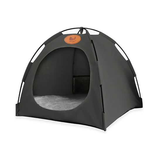 Folding Camping Pet Tent for Cats Puppy Bed Indoor Cat Nest Dog Cave Style House - Grey V528-PET-HOUSE-GREY-L-783239