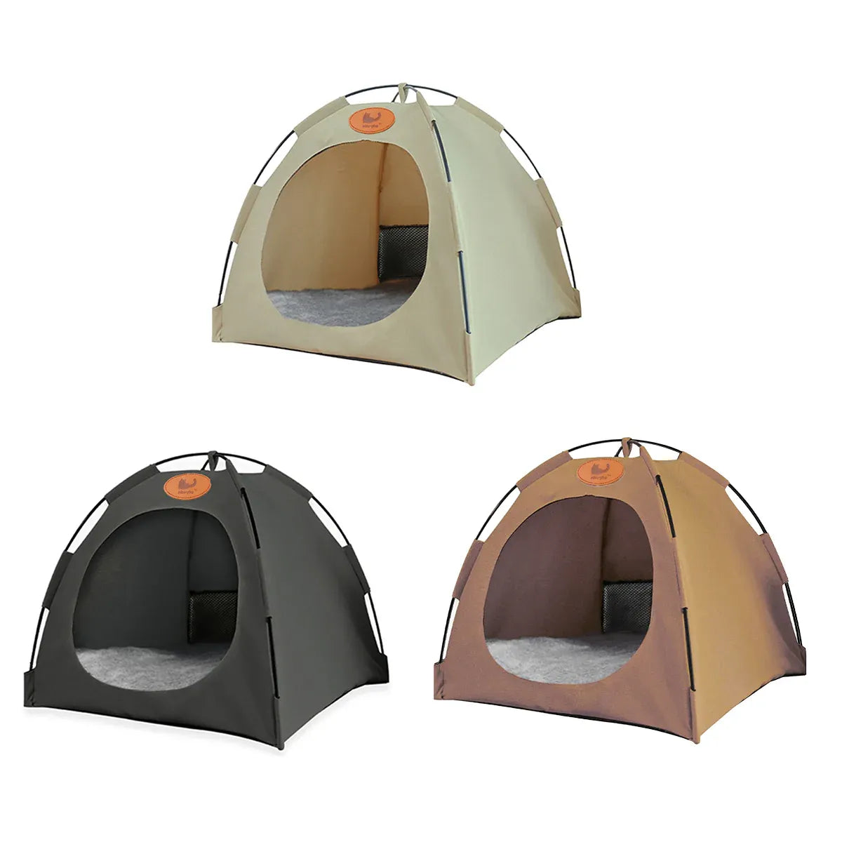 Folding Camping Pet Tent for Cats Puppy Bed Indoor Cat Nest Dog Cave Style House - Grey V528-PET-HOUSE-GREY-L-783239