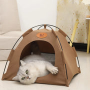 Folding Camping Pet Tent for Cats Puppy Bed Indoor Cat Nest Dog Cave Style House - Grey V528-PET-HOUSE-GREY-L-783239