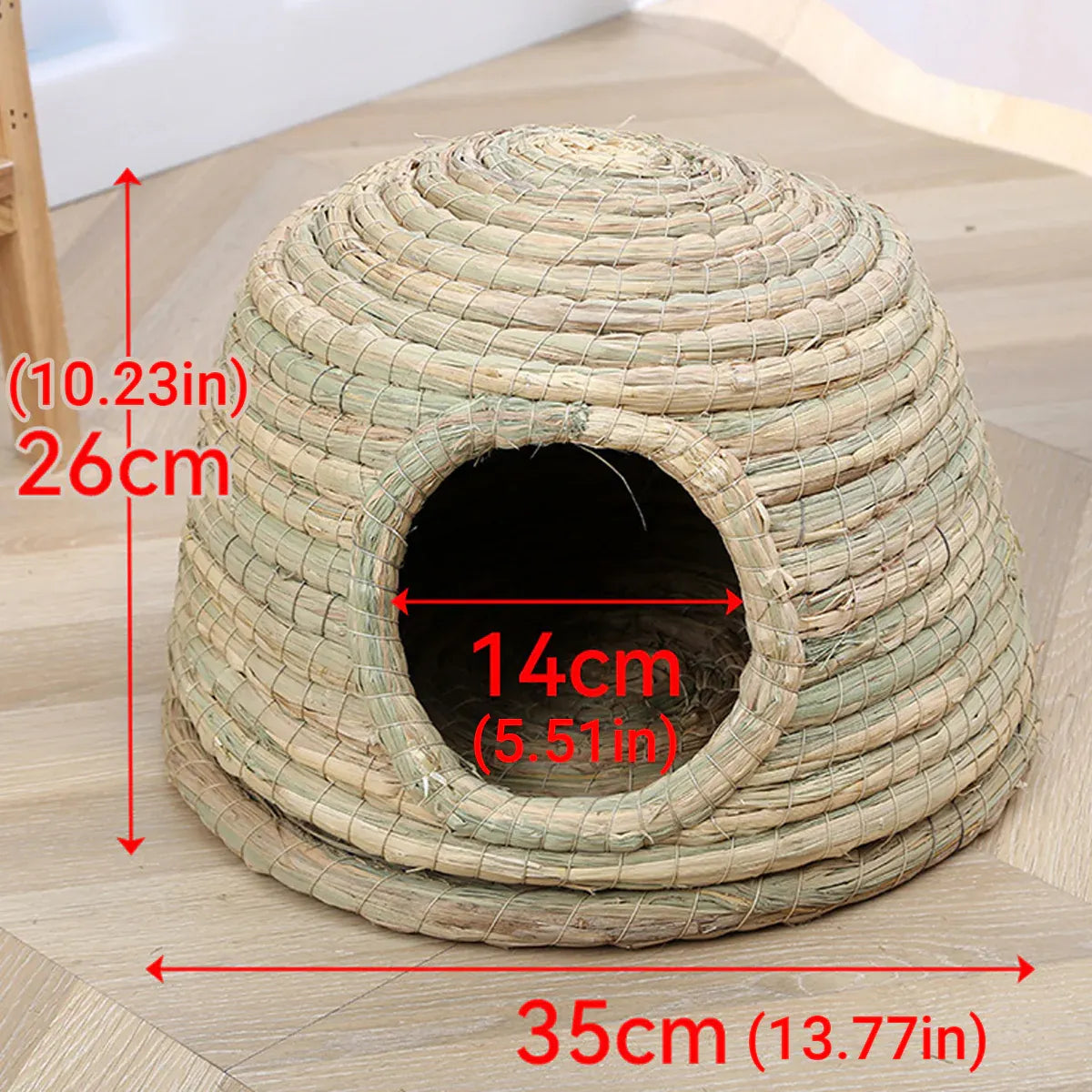 Rabbit Grass Nest Small Pet Breeding Hideout Natural Straw House For Hamster Use V528-PET-HOUSE-L-421039