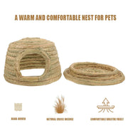 Rabbit Grass Nest Small Pet Breeding Hideout Natural Straw House For Hamster Use V528-PET-HOUSE-L-421039