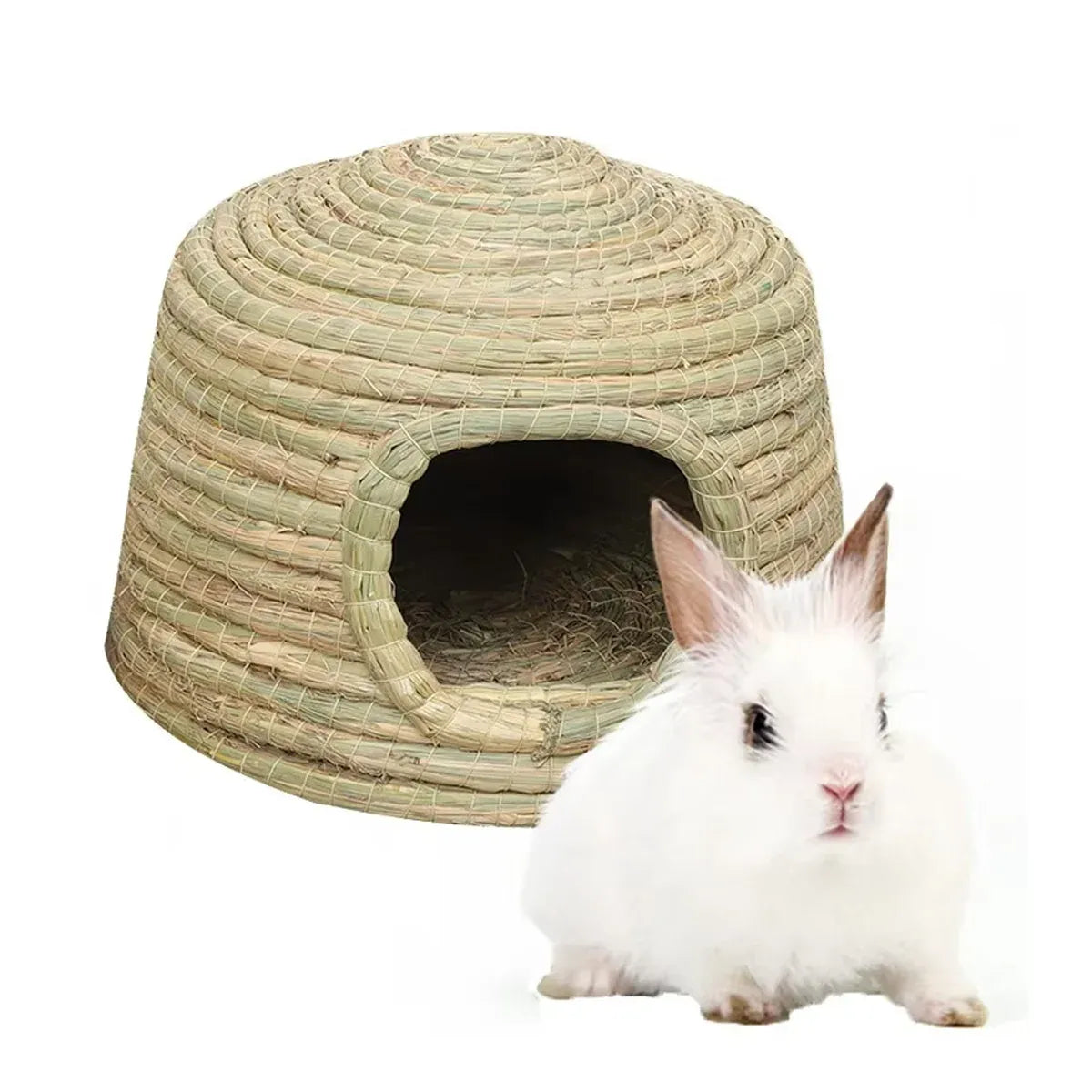 Rabbit Grass Nest Small Pet Breeding Hideout Natural Straw House For Hamster Use V528-PET-HOUSE-L-421039