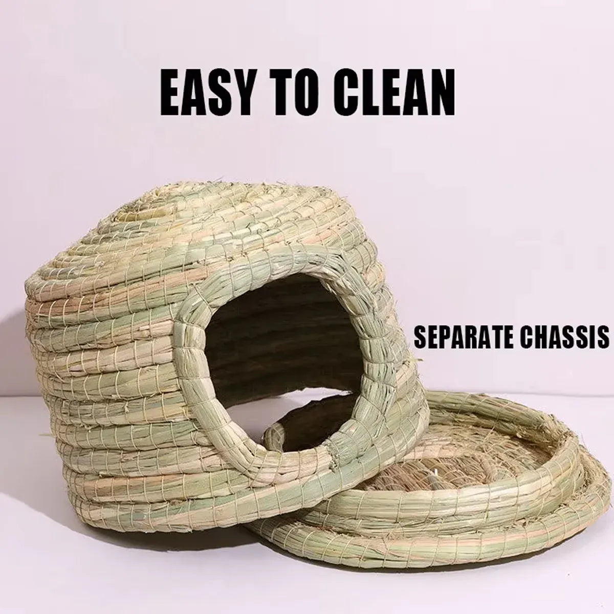 Rabbit Grass Nest Small Pet Breeding Hideout Natural Straw House For Hamster Use V528-PET-HOUSE-L-421039