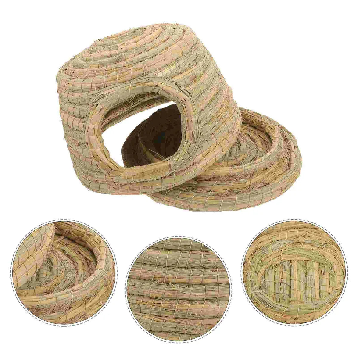 Rabbit Grass Nest Small Pet Breeding Hideout Natural Straw House For Hamster Use V528-PET-HOUSE-L-421039