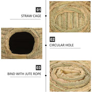 Rabbit Grass Nest Small Pet Breeding Hideout Natural Straw House For Hamster Use V528-PET-HOUSE-L-421039
