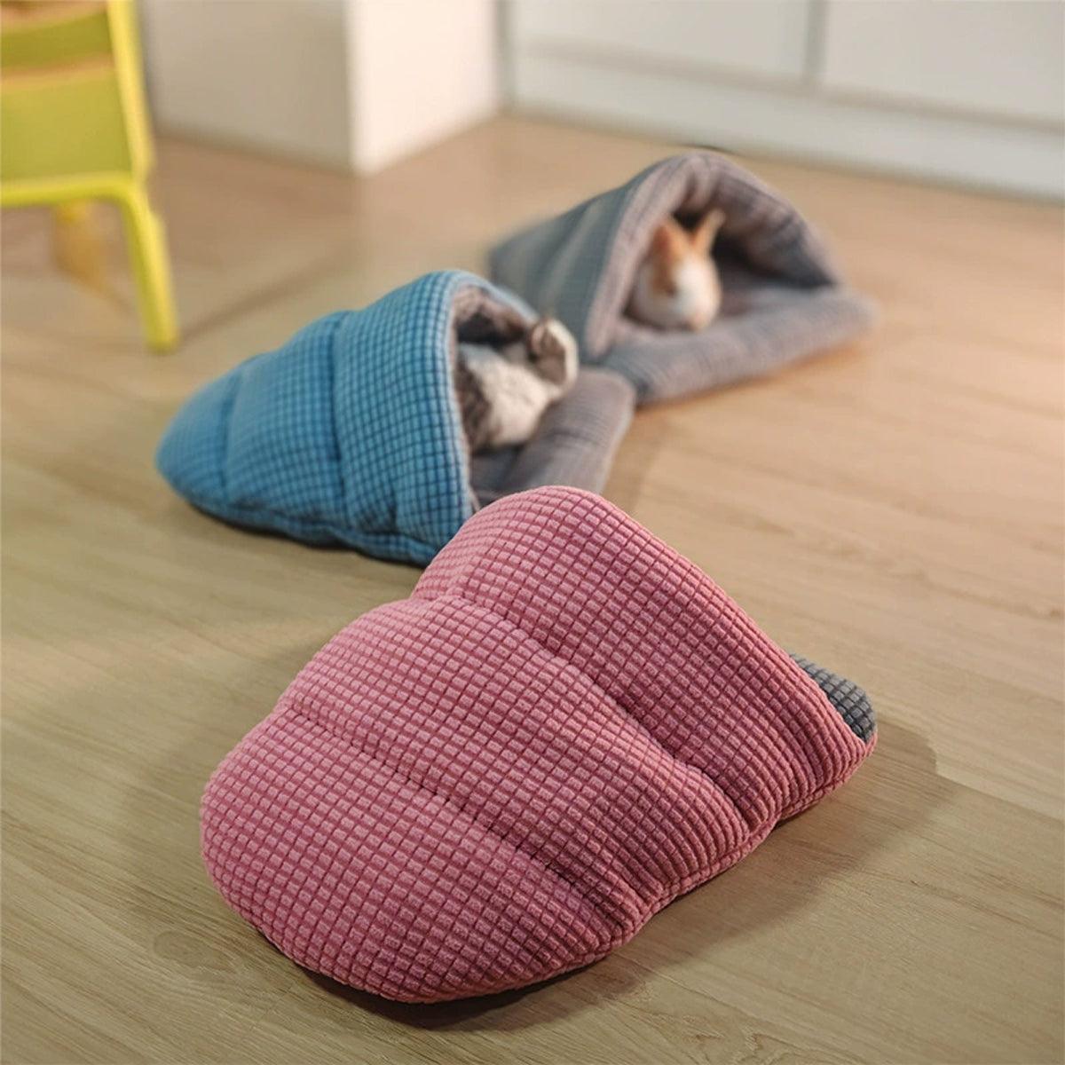 Pet Kennel Sleeping Bag Semi Enclosed Bed for Small Animals Cats and Puppies - Pink V528-PET-HOUSE-PINK-541179
