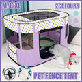 Foldable Cat Dog Kennel Pet Delivery Cage Portable Pet Fence Tent - Purple-XL V528-PET-HOUSE-PURPLE-XL-308408