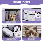 Foldable Cat Dog Kennel Pet Delivery Cage Portable Pet Fence Tent - Purple-XL V528-PET-HOUSE-PURPLE-XL-308408