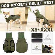 Calming Dog Vest for Stress Relief Travel Thunder Wrap Jacket for Medium Large Dogs - L V528-PET-JACKET-GREEN-L