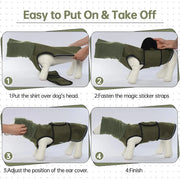 Calming Dog Vest for Stress Relief Travel Thunder Wrap Jacket for Medium Large Dogs - L V528-PET-JACKET-GREEN-L