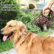 Dog Leash Cowhide Lead Heavy Duty Leather M Size Brown For Walking Training - Black V528-PET-LEASH-BLACK-980562