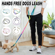 Adjustable Diagonal Dog Walking Leash Hands Free Crossbody Pet Lead Dogs - Black V528-PET-LEASH-HANDS-FREE-BLACK-548814