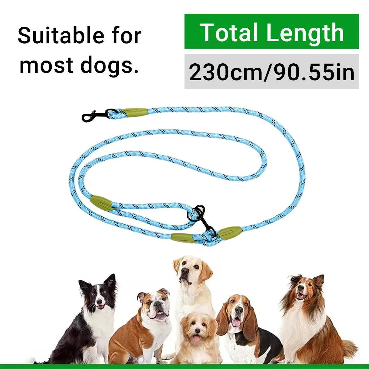 Adjustable Diagonal Dog Walking Leash Hands Free Crossbody Pet Lead Dogs - Khaki V528-PET-LEASH-HANDS-FREE-KHAKI-932229