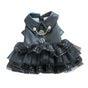 Autumn Winter Pet Dog Cat Dress Faux Leather Sequin Skirt Outfit for Small Dogs - L V528-PET-LEATHER-SKIRT-L-842135