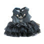 Autumn Winter Pet Dog Cat Dress Faux Leather Sequin Skirt Outfit for Small Dogs - M V528-PET-LEATHER-SKIRT-M-519576