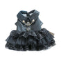 Autumn Winter Pet Dog Cat Dress Faux Leather Sequin Skirt Outfit for Small Dogs - S V528-PET-LEATHER-SKIRT-S-562173