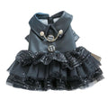 Autumn Winter Pet Dog Cat Dress Faux Leather Sequin Skirt Outfit for Small Dogs - XL V528-PET-LEATHER-SKIRT-XL-354908