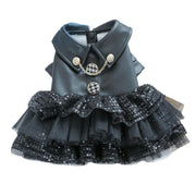 Autumn Winter Pet Dog Cat Dress Faux Leather Sequin Skirt Outfit for Small Dogs - XL V528-PET-LEATHER-SKIRT-XL-354908