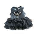 Autumn Winter Pet Dog Cat Dress Faux Leather Sequin Skirt Outfit for Small Dogs - XS V528-PET-LEATHER-SKIRT-XS-701425