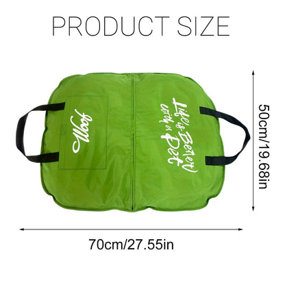 Portable Folding Pet Kennel Zippered Outdoor Dog Bed Travel Mat Waterproof - Yellow V528-PET-MAT-MG-YELLOW-S-247274