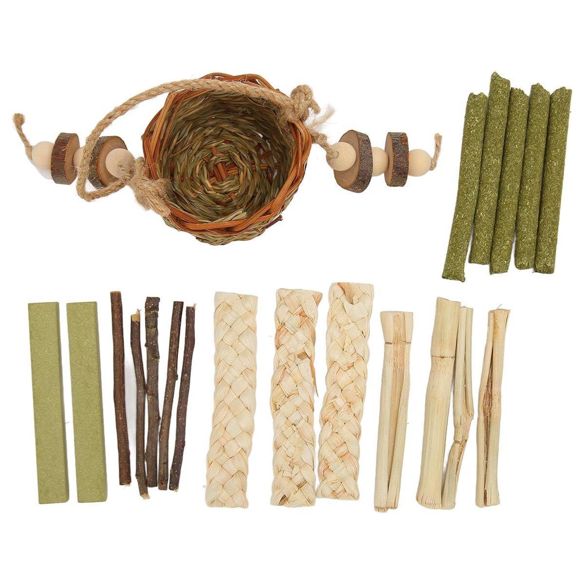 Pet Teething Stick Set Chew Toys for Hamster Dental Care Small Animal Supplies V528-PET-MOLAR-ROD-473026