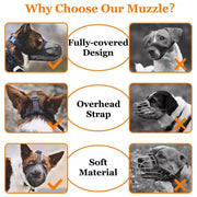 2PCS Adjustable Mesh Pet Dog Muzzle Mask Mouth Cover No Bite Strap Mouth Cover - Grey-XS V528-PET-MUZZLE-GREY-2PCS-XS-749238