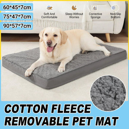 Removable Washable Waterproof Pet Mattress Anti-Bite Cushion Sleeping Dog Mat - 90x57x7cm V528-PET-PAD-GREY-90-57-7-355948