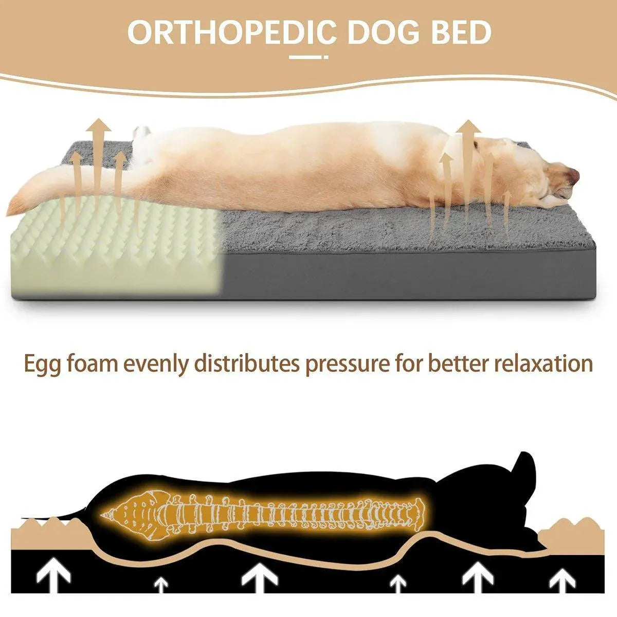 Removable Washable Waterproof Pet Mattress Anti-Bite Cushion Sleeping Dog Mat - 90x57x7cm V528-PET-PAD-GREY-90-57-7-355948