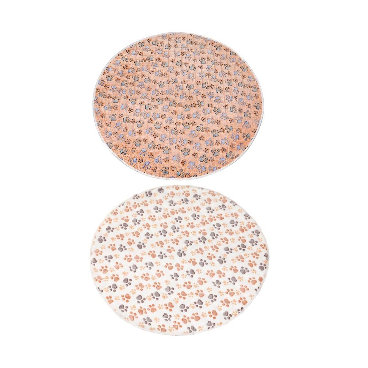 Waterproof Dog Pads Round Diaper Pads Pet Training Pads for Puppies and Dogs - White-55cm V528-PET-PAD-ZYBS-60CM-802231