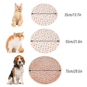 Waterproof Dog Pads Round Diaper Pads Pet Training Pads for Puppies and Dogs - White-55cm V528-PET-PAD-ZYBS-60CM-802231