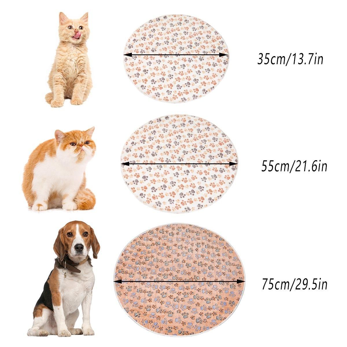 Waterproof Dog Pads Round Diaper Pads Pet Training Pads for Puppies and Dogs - White-55cm V528-PET-PAD-ZYBS-60CM-802231