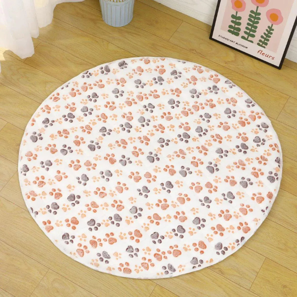 Waterproof Dog Pads Round Diaper Pads Pet Training Pads for Puppies and Dogs - White-55cm V528-PET-PAD-ZYBS-60CM-802231