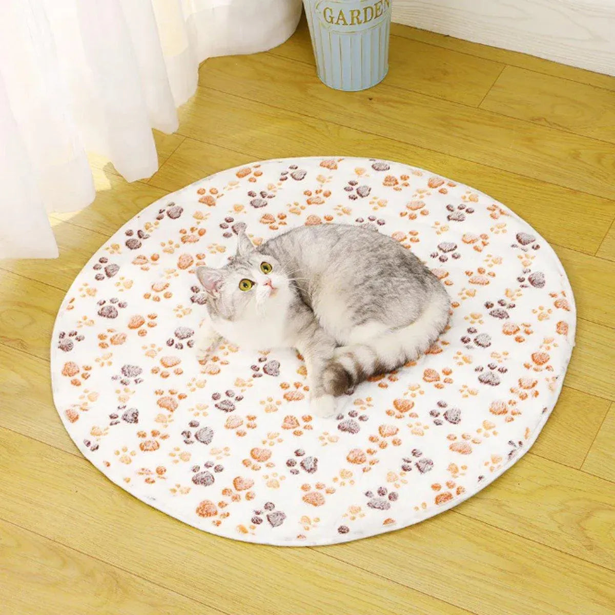 Waterproof Dog Pads Round Diaper Pads Pet Training Pads for Puppies and Dogs - White-55cm V528-PET-PAD-ZYBS-60CM-802231